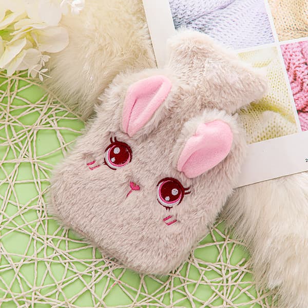 Hot water bottle with cover, knitted hot water bottle, removable