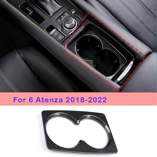 for Atenza 2020-2022 Bil Center Konsoll Koppholder Deksel Ramme Panel Trim Dekal Tilbehør