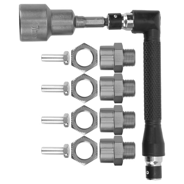 12 mm til 17 mm hjulhexnavomformeradapter topnøglesæt til 1/10 1/8 RC-biler Titanium