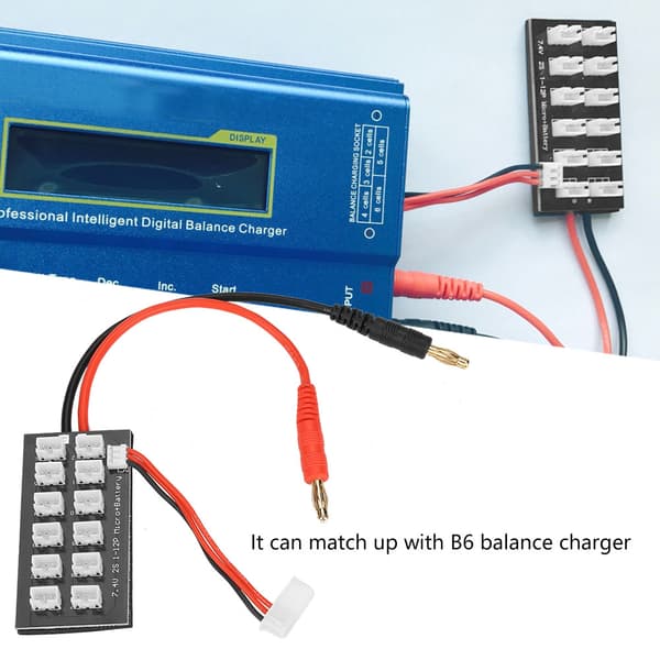 7.4V 2S LiPo Battery Parallel Charging Board Balance Charging Board with JST pH Connector