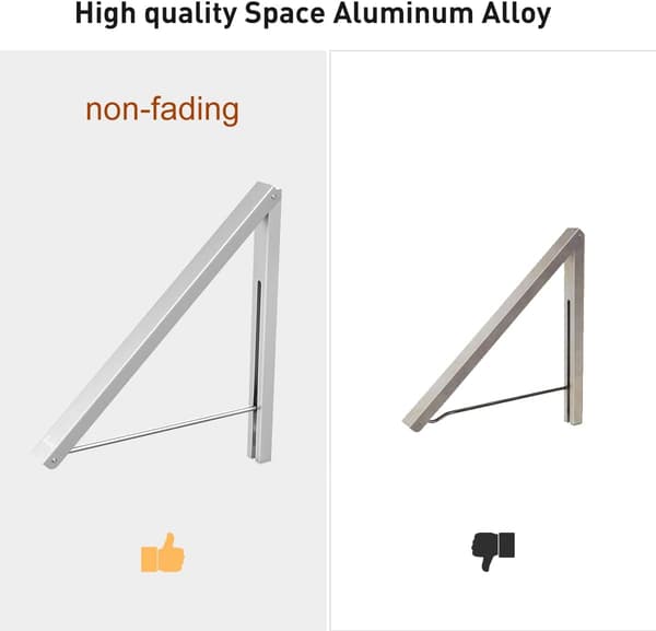 Durable Strong Retractable Drying Rack, Easy Installation Aluminum Dryer for Indoor and Outdoor Use, Space-Saving Wall-Mounted (Compact)