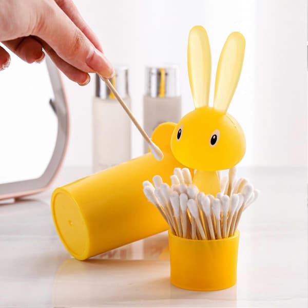 Toothpick Storage Box Large Capacity Dustproof Self-Picking Rabbit Toothpick Holder for Home Quick Green Green