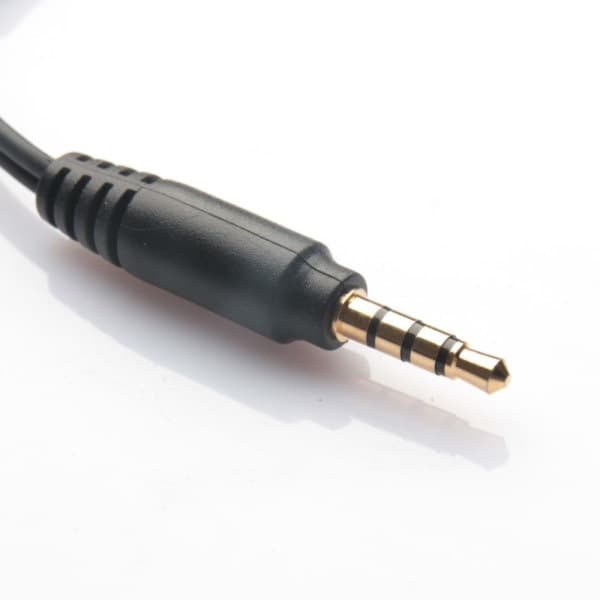 3,5 mm stereo lyd hann og mikrofon splitter adapter svart