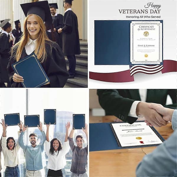Certificate Holders, 10-pack Diploma Holders, Certificate Folders with Gold Foil Border for Letters