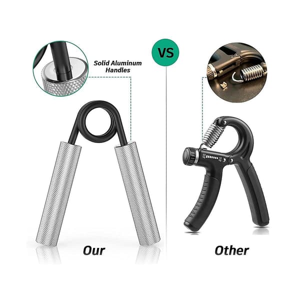 4-pack grip strength trainer 50lb-200lb metal hand grip strengthener, non-heavy forearm exerciser