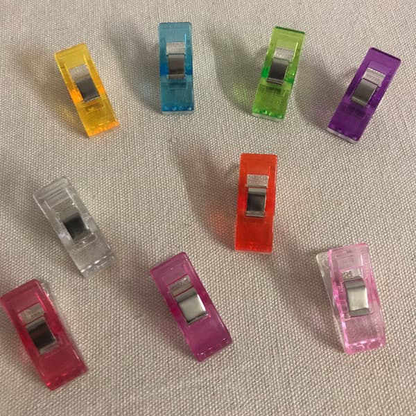 20 stk. (Assorterede farver) Syklips, Stofsyklips, Mul