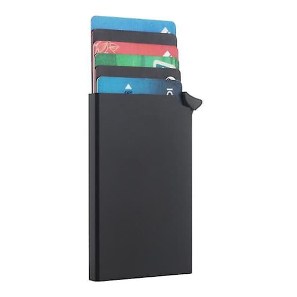 Card Holder Wallet, Men's Minimalist Slim Metal RFID Blocking Contactless Card Protector [CO]