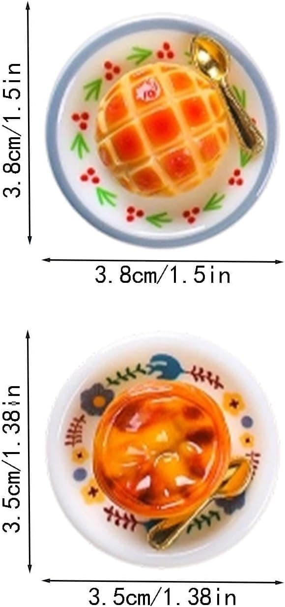 magneter til mad, 10 stk, Mini-desserter af harpiks, søde -