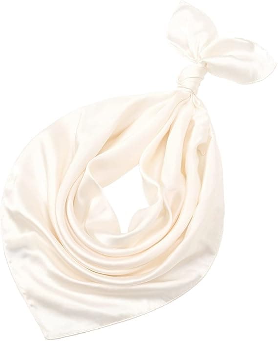 Hodeplagg for kvinner som silkehårinnpakninger for å sove satengskjerf lommetørkle bandanas for kvinner 70 CM