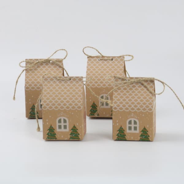 Julgran presentförpackning, Kraftpapper julgodislåda, Jul