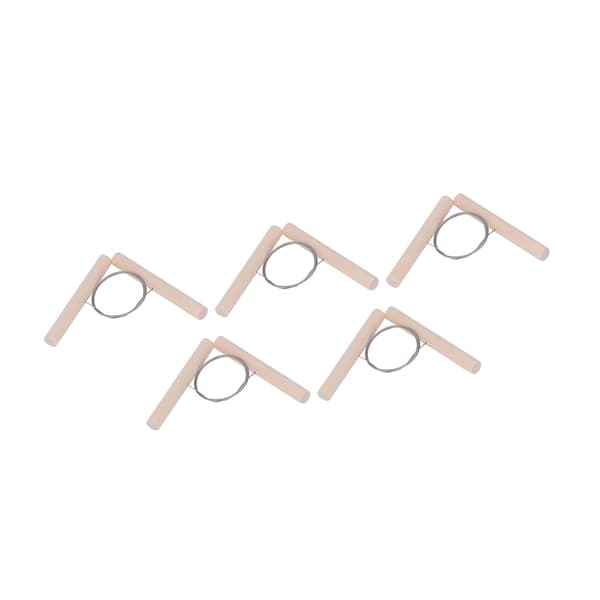 5 Pcs Wire Clay Cutter with Wooden Handle Steel Wire Ceramic Cutting Tool for Sculpture Craft