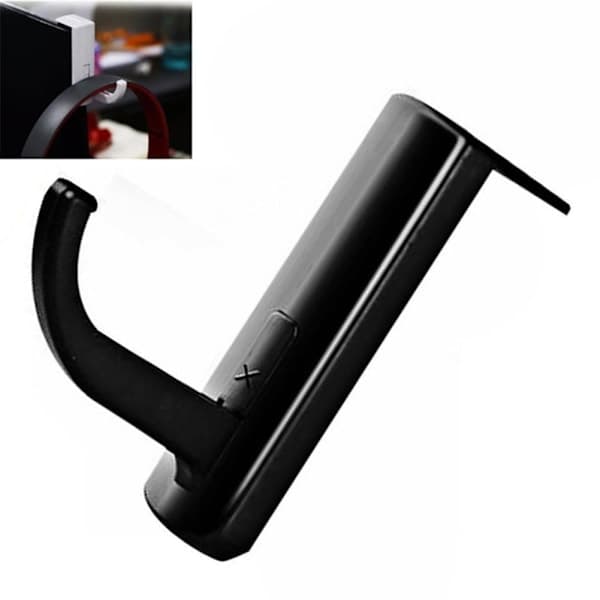 Universal Hovedtelefonholder Vægkrog Headset Stativ Tripod T Sort One-size