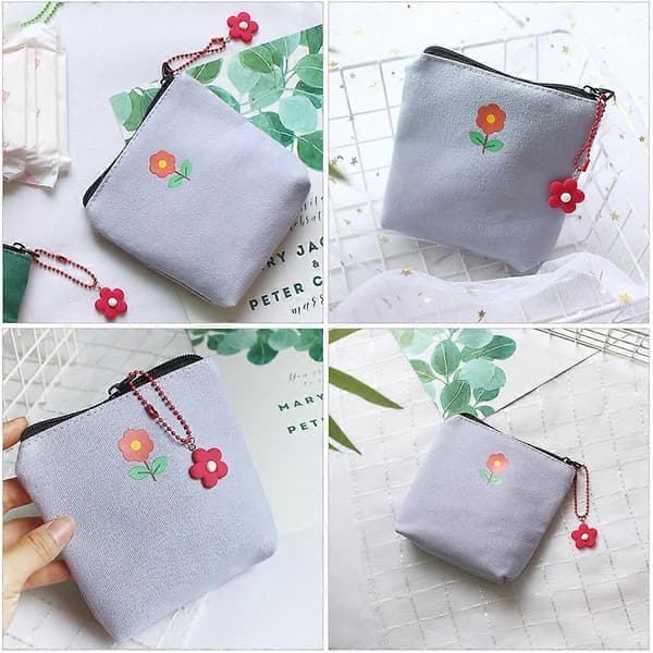 Data Cable Storage Bag Portable Coin Purse Storage 3-pack