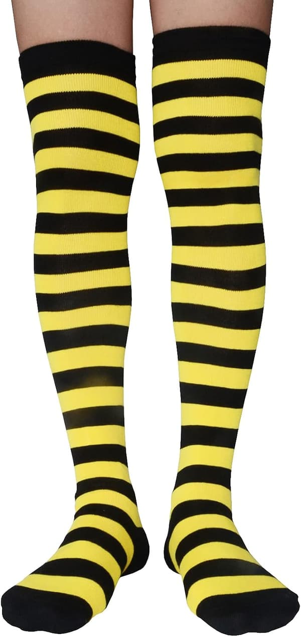 kvinders LW-3 Gul Sort Stribet one size Yellow Black Striped Einheitsgröße