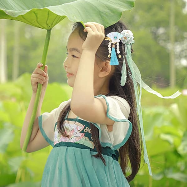 Japansk hårklämma 1 par akrylhartsblommor fack -