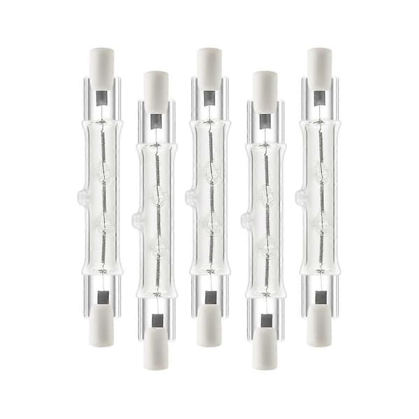 5-pack R7S 118mm 300W 230V, R7S Halogen Linear Light Source, Dimmable Halogen Lamp for Construction Work