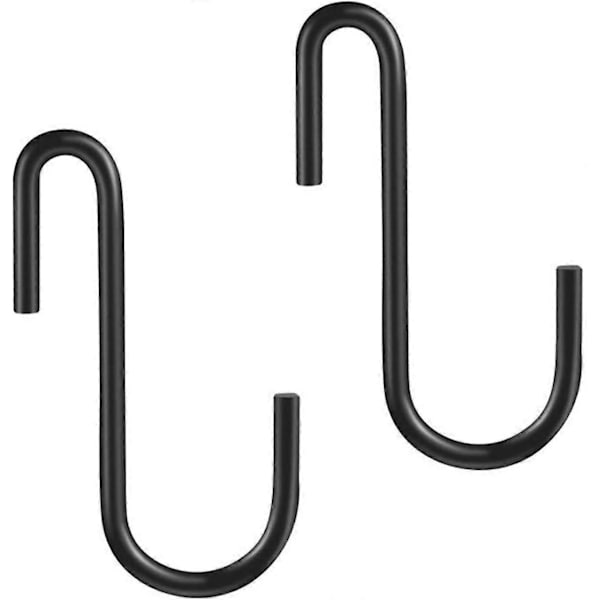 Heavy Duty S-Hooks (10-Pack) - Black Hanging Hooks