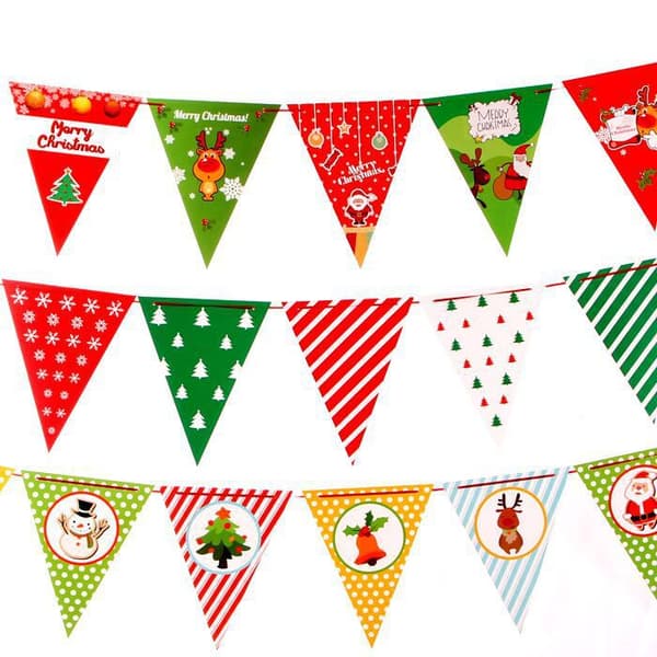 Bannerdekorasjon Vimpel Jul Nyttår Fest Kveld Dekorasjon