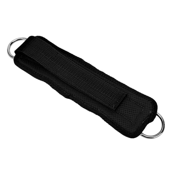 Exercise Foot Straps for Cable Machine Double D-Ring Adjustable Neoprene Ankle Straps (Black)