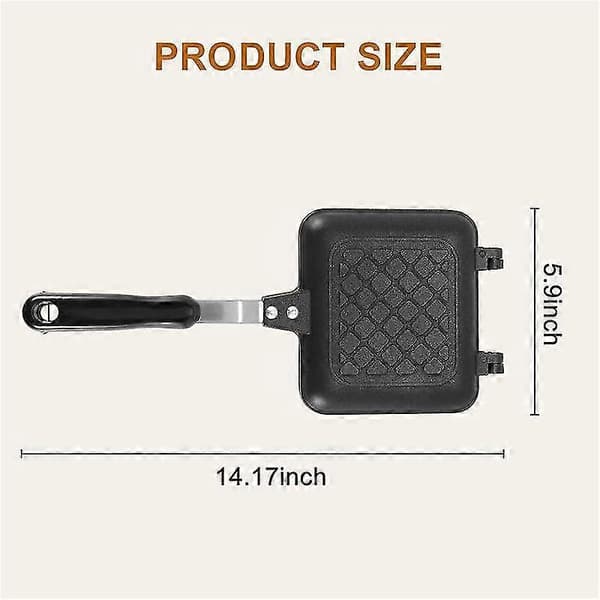 Grilled Sandwich Maker, Breakfast Toaster, Hot Sandwich, Non-stick Flip, Kit