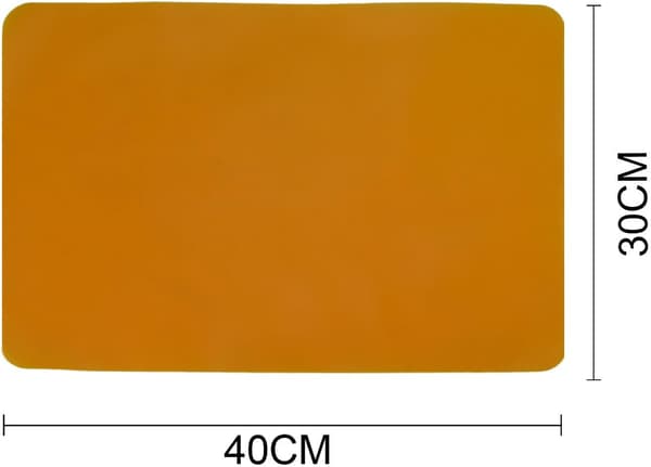 39,9 x 30 cm Nye silikonfargede bordmatter, 4 stk oransje -