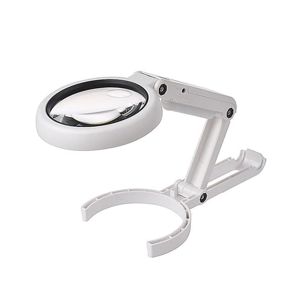 Alsidigt forstørrelsesglas med LED-belysning og foldbart design