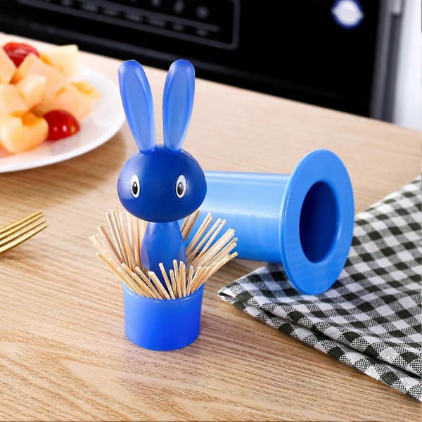Toothpick Storage Box Large Capacity Dustproof Self-Picking Rabbit Toothpick Holder for Home Quick Green Green