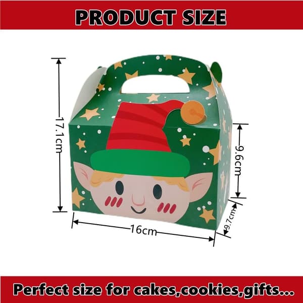 24 st julklappslådor, jul DIY presentförpackningar dekor