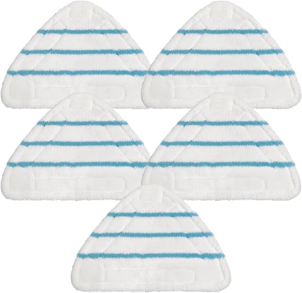 5 stk. Mikrofiber Rengjøringsputer Dampmopper Triangulære Erstatningsmopper Dampmopptilbehør Vaskbare