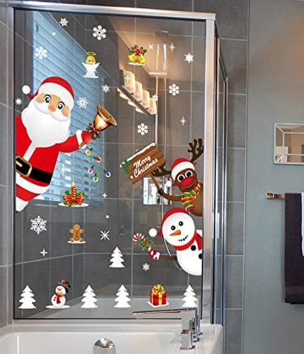 Jul vindusdekaler DIY Jul vindusdekorasjoner Søte R