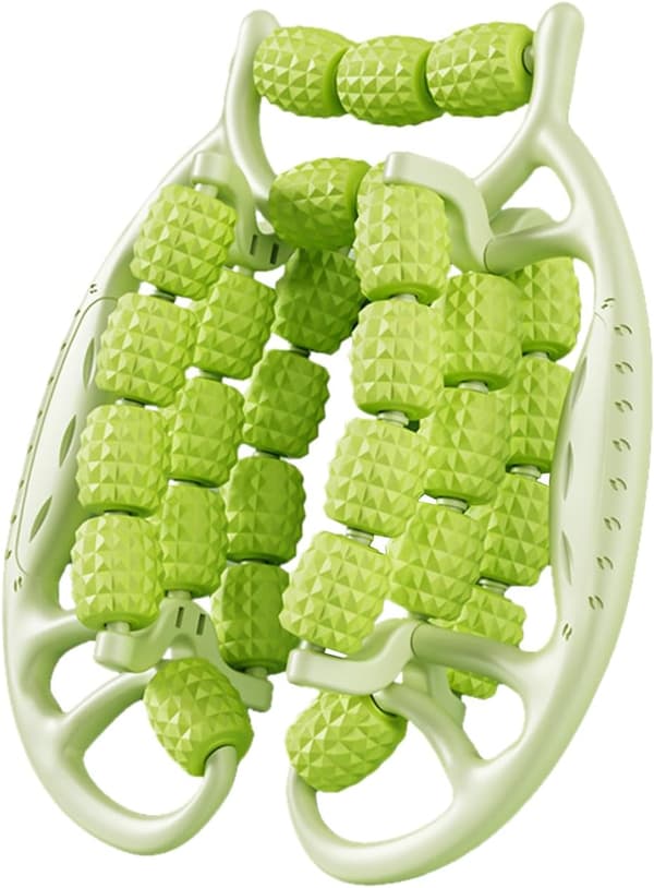 29-Roller Leg Massager, Roller Muscle Relaxer Leg Shaper, Annular Leg Massager - Green