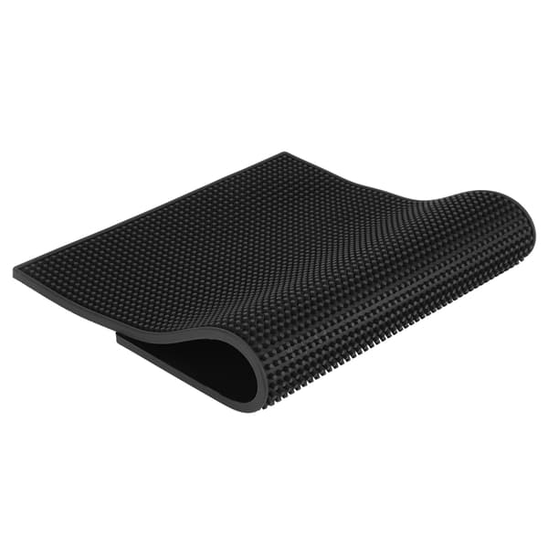 1 pc Soft Black PVC Bar Mat Waterproof Coaster Kitchen Utensil (#1)