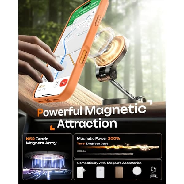 MagSafe-kompatibelt cover til iPhone 17 Pro 6,3 tommer (Orange-iPhone 17 pro)