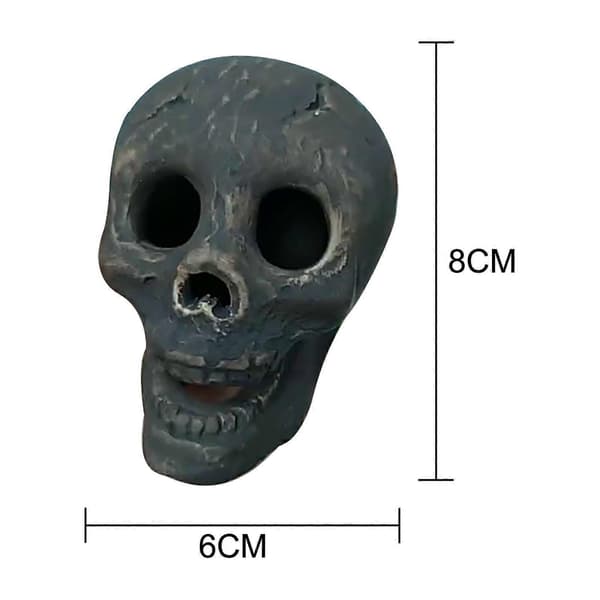 VINTURBLE Halloween Fire Pit Grill Party Decoration Simulation Skull Prop Horror Ceramic Ornaments