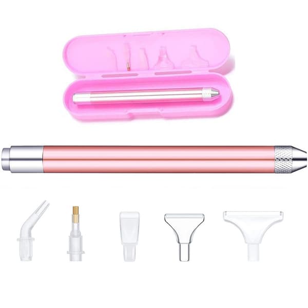 Guld DIY Diamantmaleri Pen med Lys, 5D Diamantmaleri LE