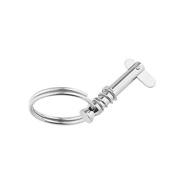 4 stk. quick release-stifter, 1/4 tomme hurtigstifter i 316 rustfrit stål Topstifter til bimini marine hardware, sølv, 6,3 mm x 42 mm