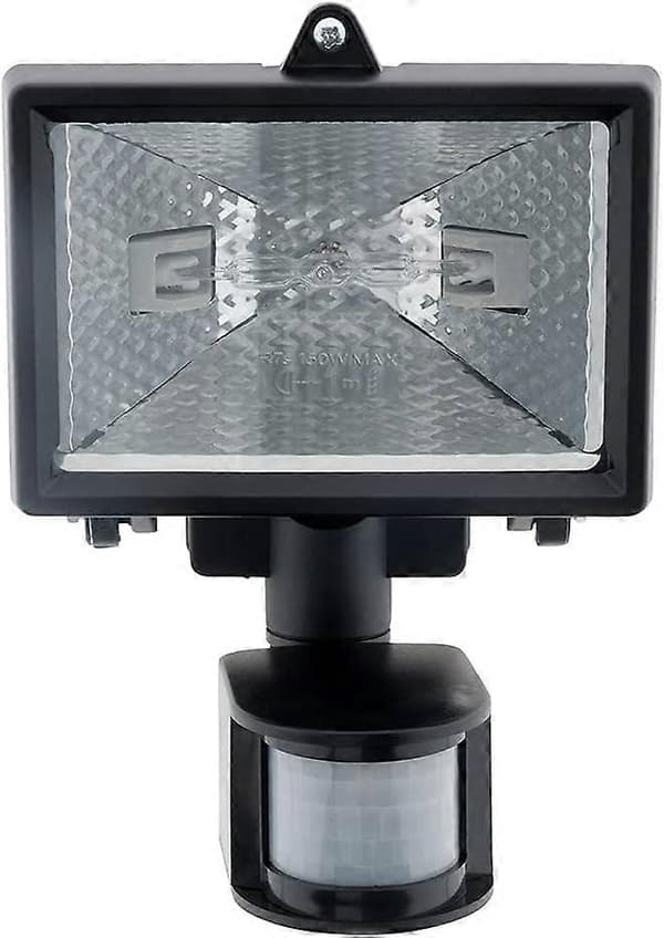 Halogen flomlys Svart med sensor - IP44 CE