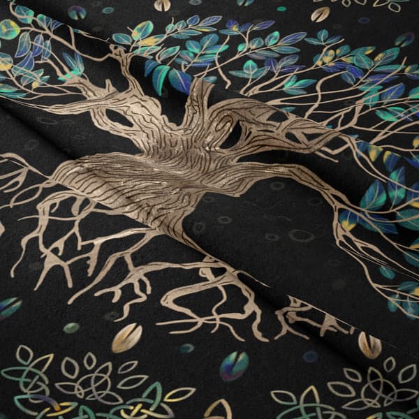 150×200cm Sort livets træ-stil gobelin, dekorativt gobelin