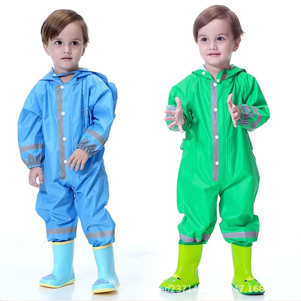 Barnregnställ Vattentätt Set Baby Unisex Vattentät Jacka G
