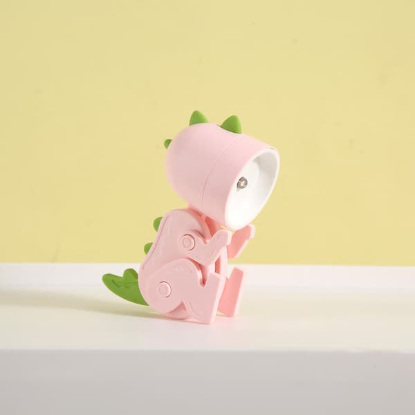Cartoon Mini Night Light DIY Desk Folding Table Lamp Ornament PinkPink