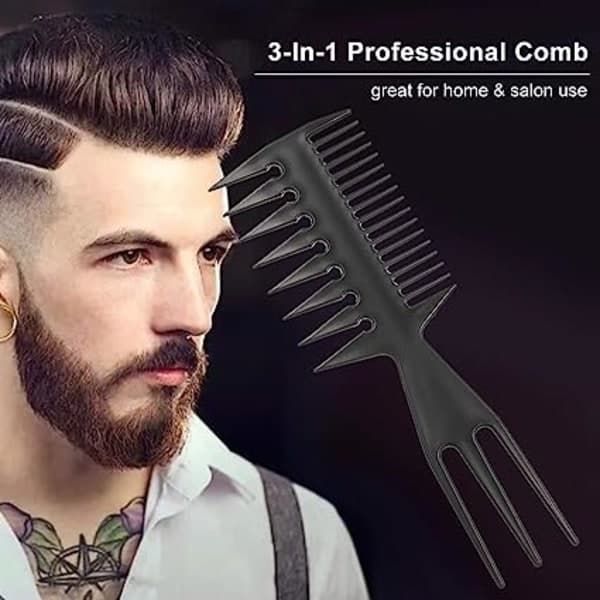3-in-1 Detangling Comb Men's Comb Comb Antistatic Comb