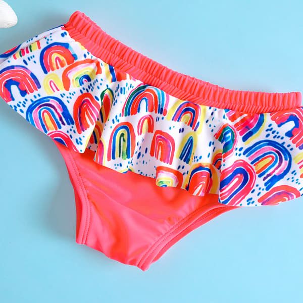 Todelt badedragt til pige (h 90cm - farverig), Bikini sæt, bea