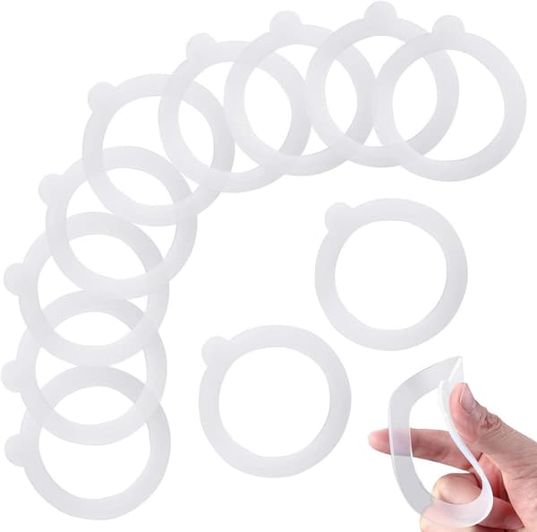 12-pack silikonersättningsringar för burkar, silikon tätningsring
