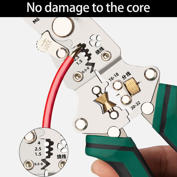 Wire Stripper Wire Stripping and Cutting Tool 210mm for Home and Professional Use