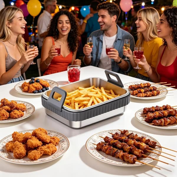 Airfryer-bageforme til ovn, non-stick belagt, varmebestandig grå - Grau