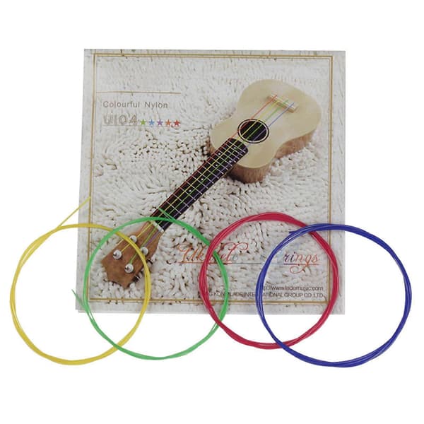 Fargerike Ukulele Ukelele Uke Strenger Nylon Materiale, 4 stk/sett (Pakke kort tilfeldig levering)