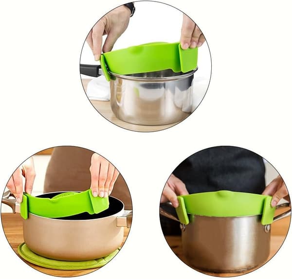 Snap-on silikon sil for alle gryter og boller for Spagh