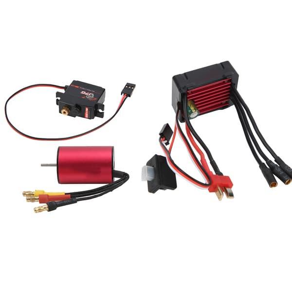 SurpassHobby 3300KV Børsteløs Motor 25A ESC 17G Metal Servo Combo Sæt til RC Bil