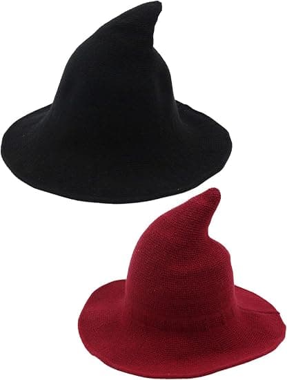 2-pakning Halloween heksehatt varme ullhatter for kvinner Hal