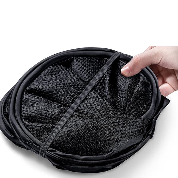 Black Laundry Hamper [2-Pack] Foldable Pop-Up Mesh Laundry Basket, Collapsible Laundry Hamper with Handles